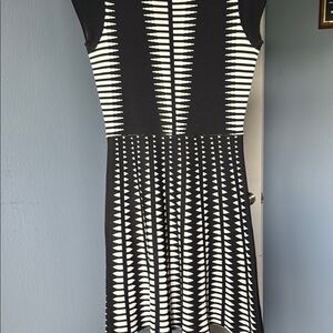 Zara Woman Black and White Patterned Dress size M